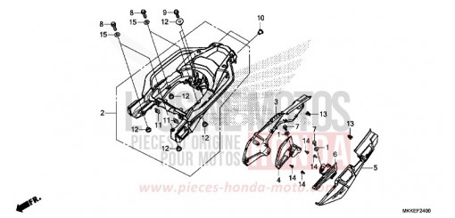 SIDE COVER/REAR CARRIER (CRF1000A/AL/D/DL) CRF1000DK de 2019